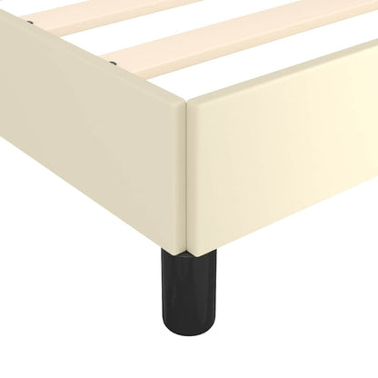 Giroletto con Testiera Crema 140x200 cm in Similpelle