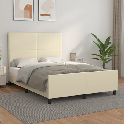 Giroletto con Testiera Crema 140x200 cm in Similpelle | homemem39