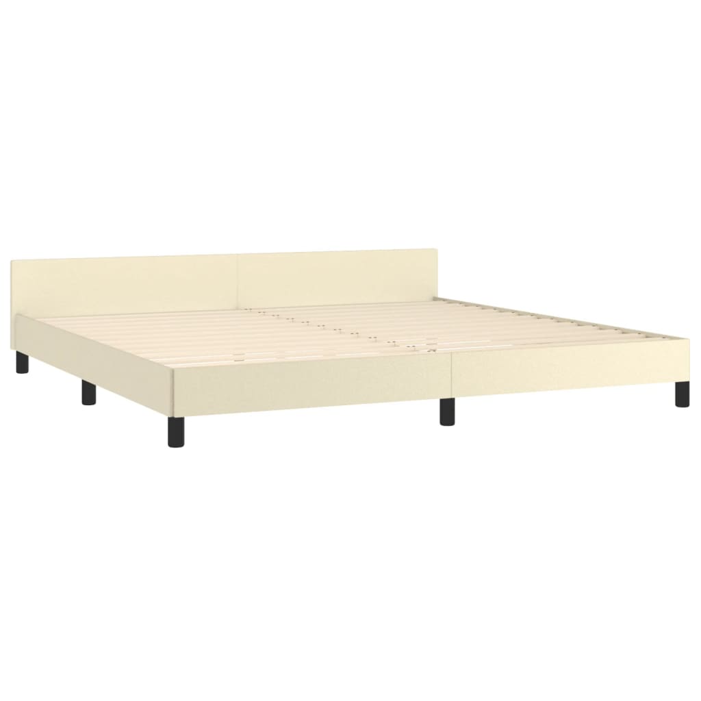 Giroletto con Testiera Crema 200x200 cm in Similpelle | homemem39