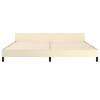 Giroletto con Testiera Crema 200x200 cm in Similpelle | homemem39