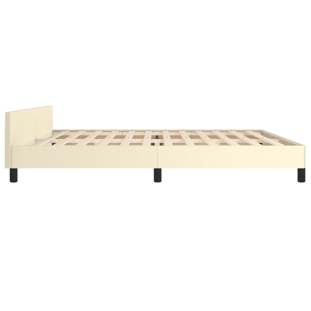 Giroletto con Testiera Crema 200x200 cm in Similpelle | homemem39