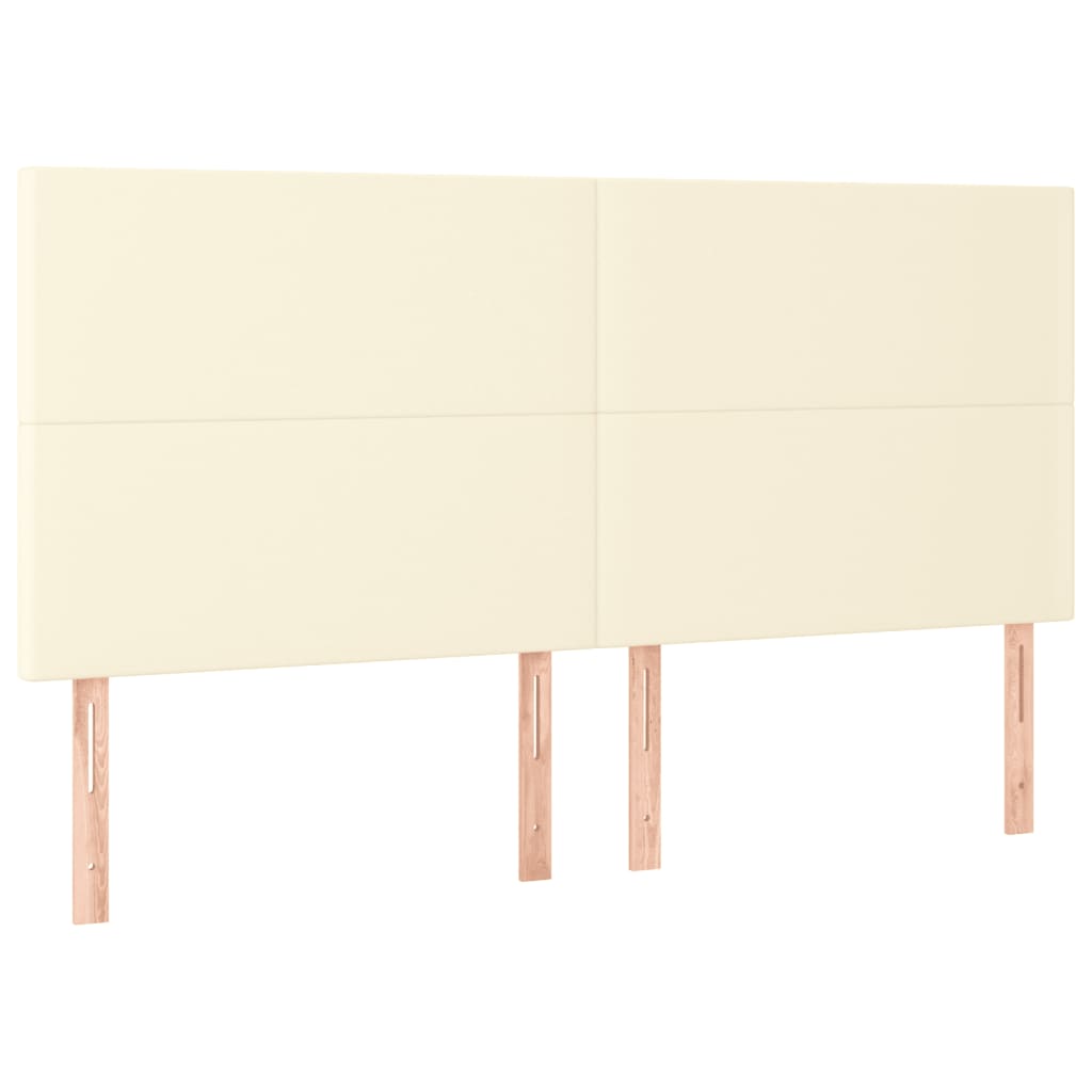 Giroletto con Testiera Crema 200x200 cm in Similpelle | homemem39
