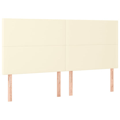 Giroletto con Testiera Crema 200x200 cm in Similpelle | homemem39