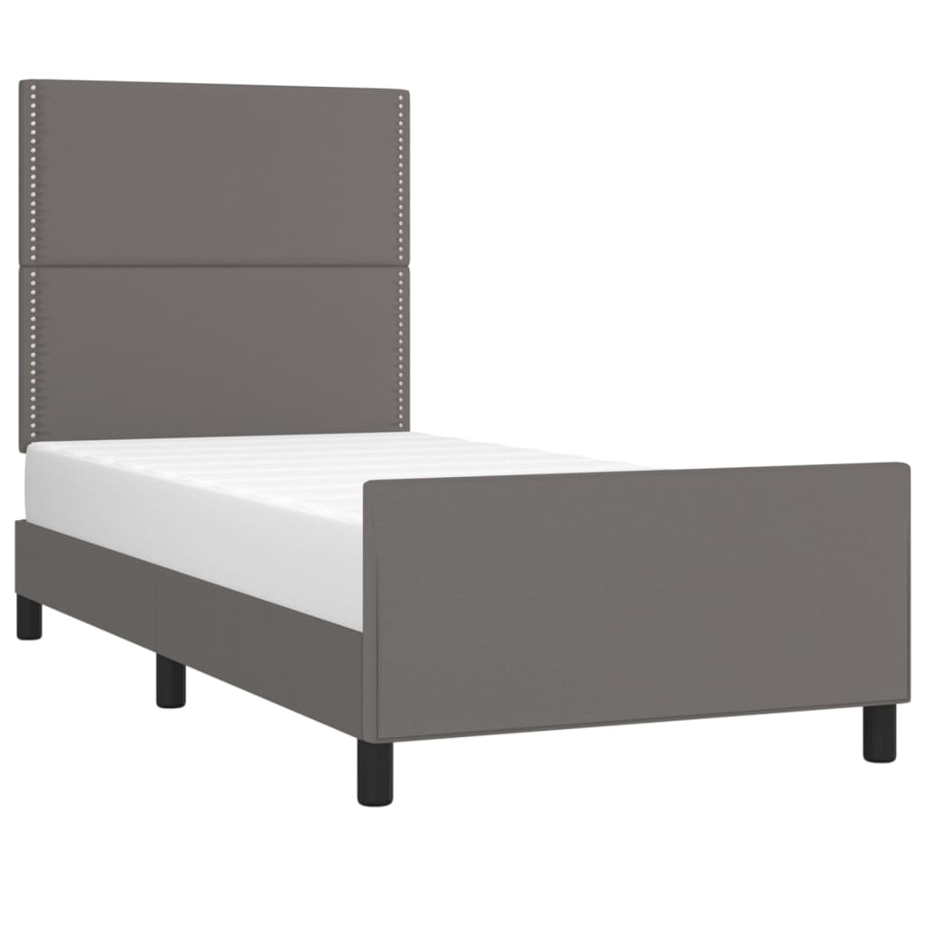 Giroletto con Testiera Crema 90x190 cm in Similpelle | homemem39
