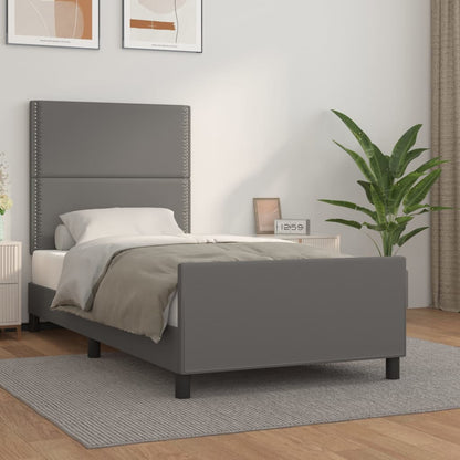 Giroletto con Testiera Crema 90x190 cm in Similpelle | homemem39