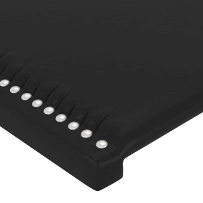 Giroletto con Testiera Nero 90x200 cm in Similpelle