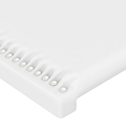 Giroletto con Testiera Bianco 100x200 cm in Similpelle