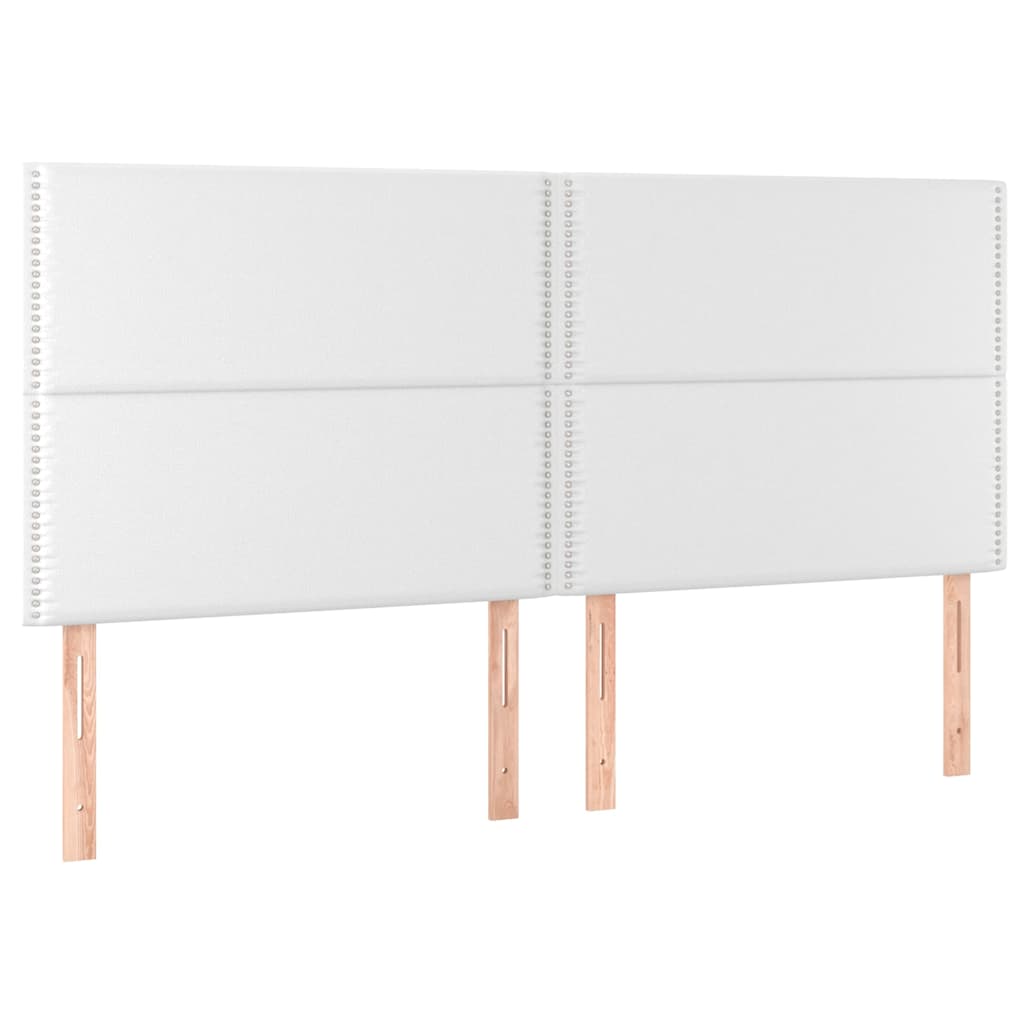 Giroletto con Testiera Bianco 200x200 cm in Similpelle