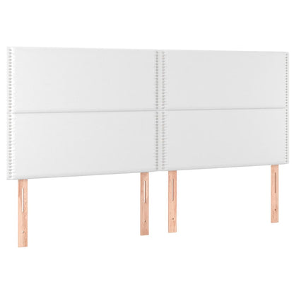 Giroletto con Testiera Bianco 200x200 cm in Similpelle