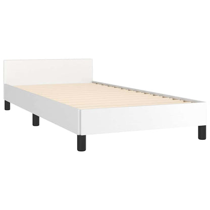 Giroletto con Testiera Bianco 80x200 cm in Similpelle