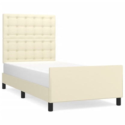 Giroletto con Testiera Crema 80x200 cm in Similpelle | homemem39