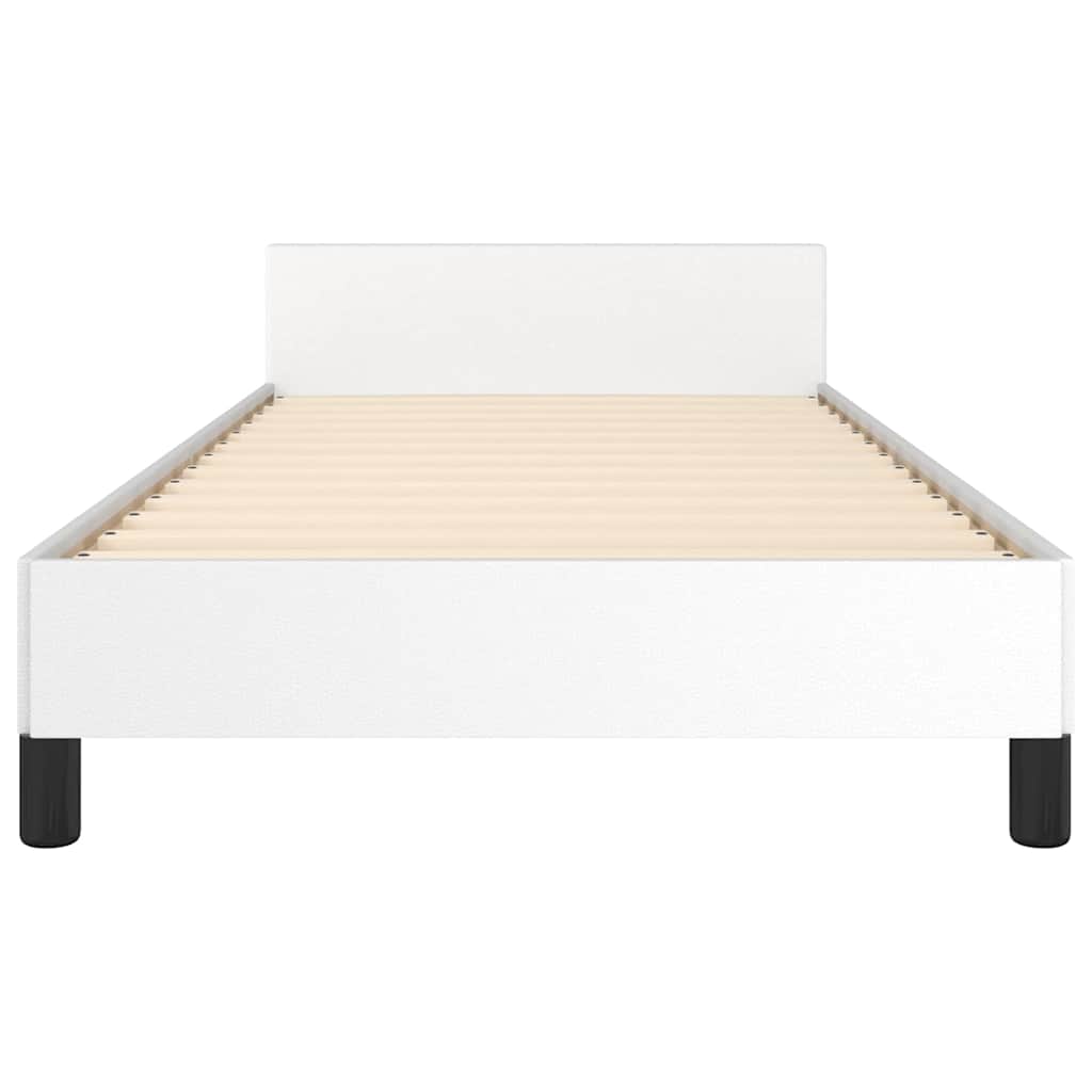 Giroletto con Testiera Bianco 90x190 cm in Similpelle