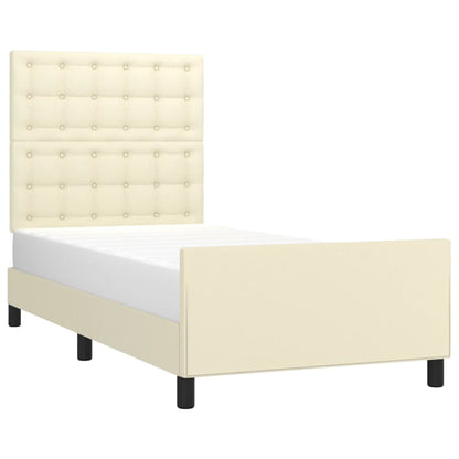 Giroletto con Testiera Crema 90x200 cm in Similpelle | homemem39
