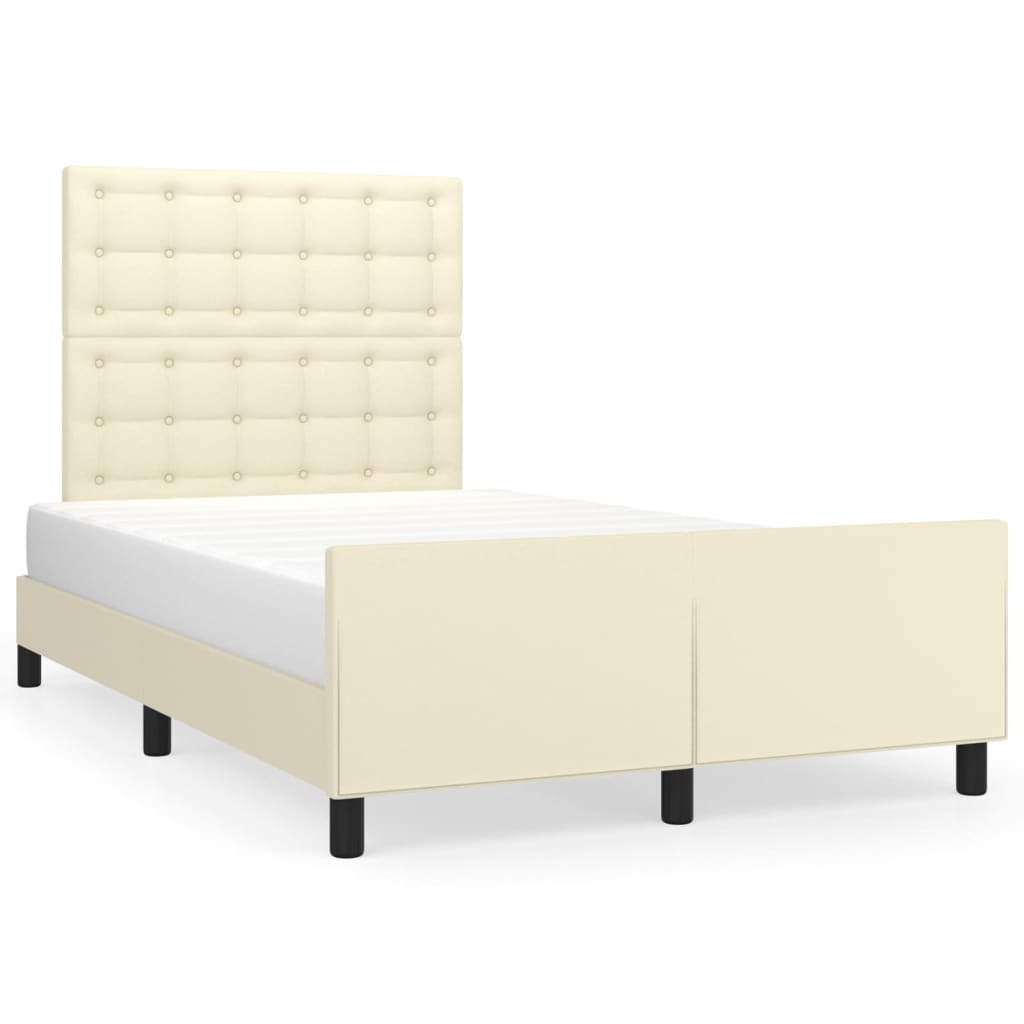 Giroletto con Testiera Crema 120x200 cm in Similpelle | homemem39