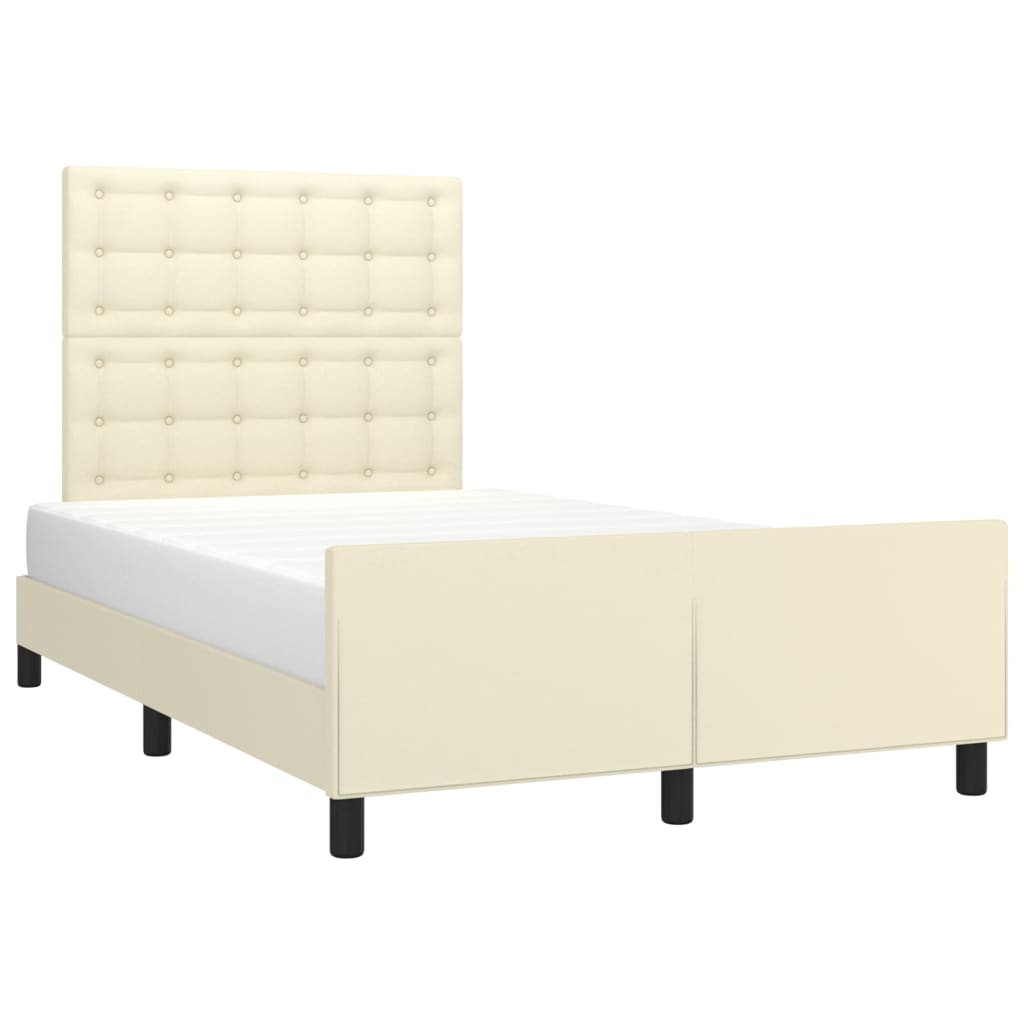 Giroletto con Testiera Crema 120x200 cm in Similpelle | homemem39