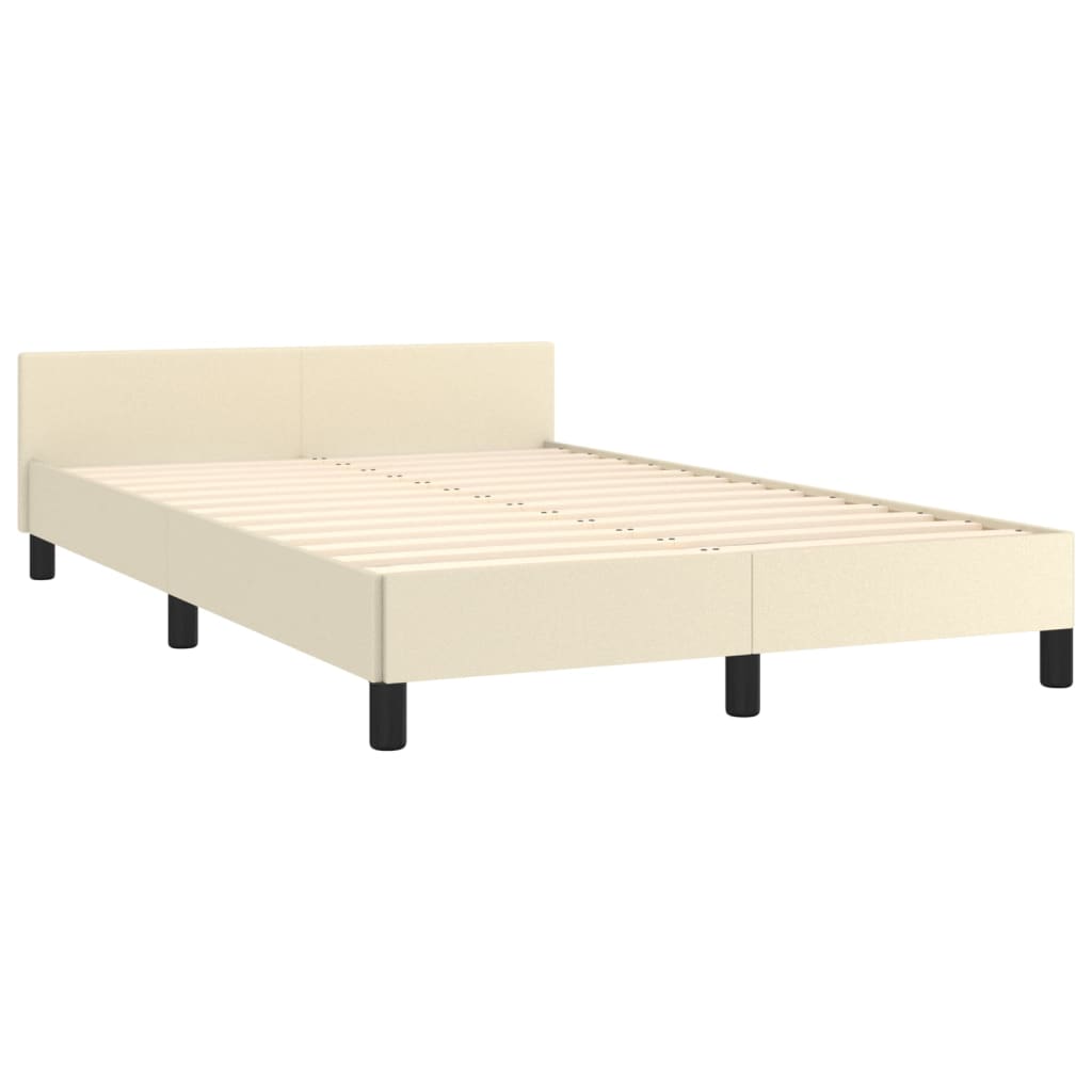 Giroletto con Testiera Crema 120x200 cm in Similpelle | homemem39