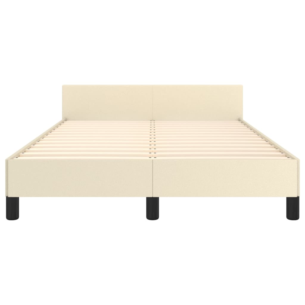 Giroletto con Testiera Crema 120x200 cm in Similpelle | homemem39