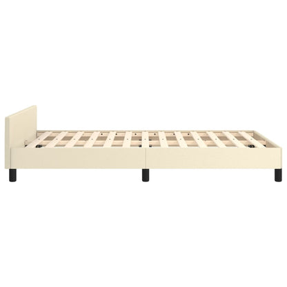 Giroletto con Testiera Crema 120x200 cm in Similpelle | homemem39