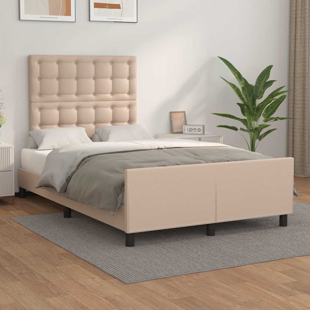 Giroletto con Testiera Cappuccino 120x200 cm in Similpelle