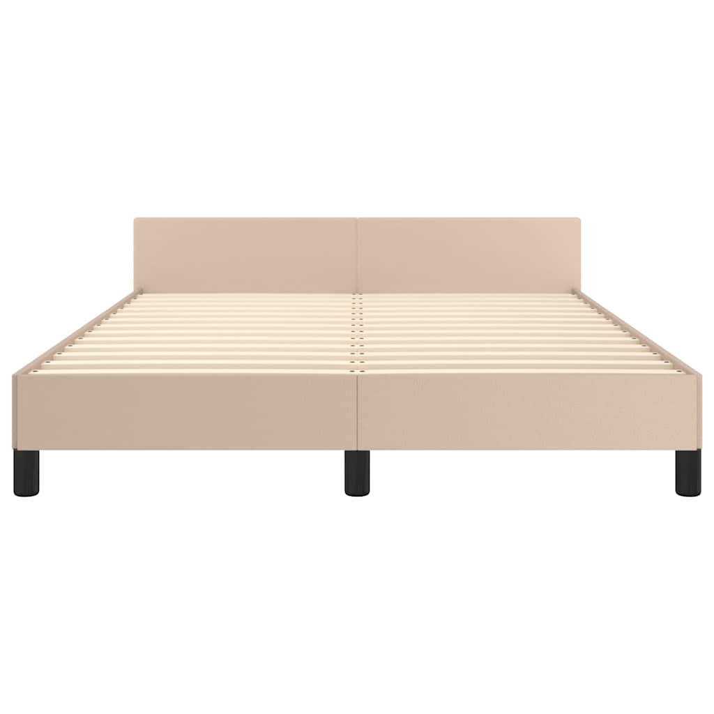 Giroletto con Testiera Cappuccino 140x190 cm in Similpelle