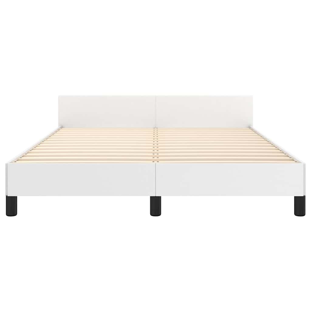 Giroletto con Testiera Bianco 140x200 cm in Similpelle