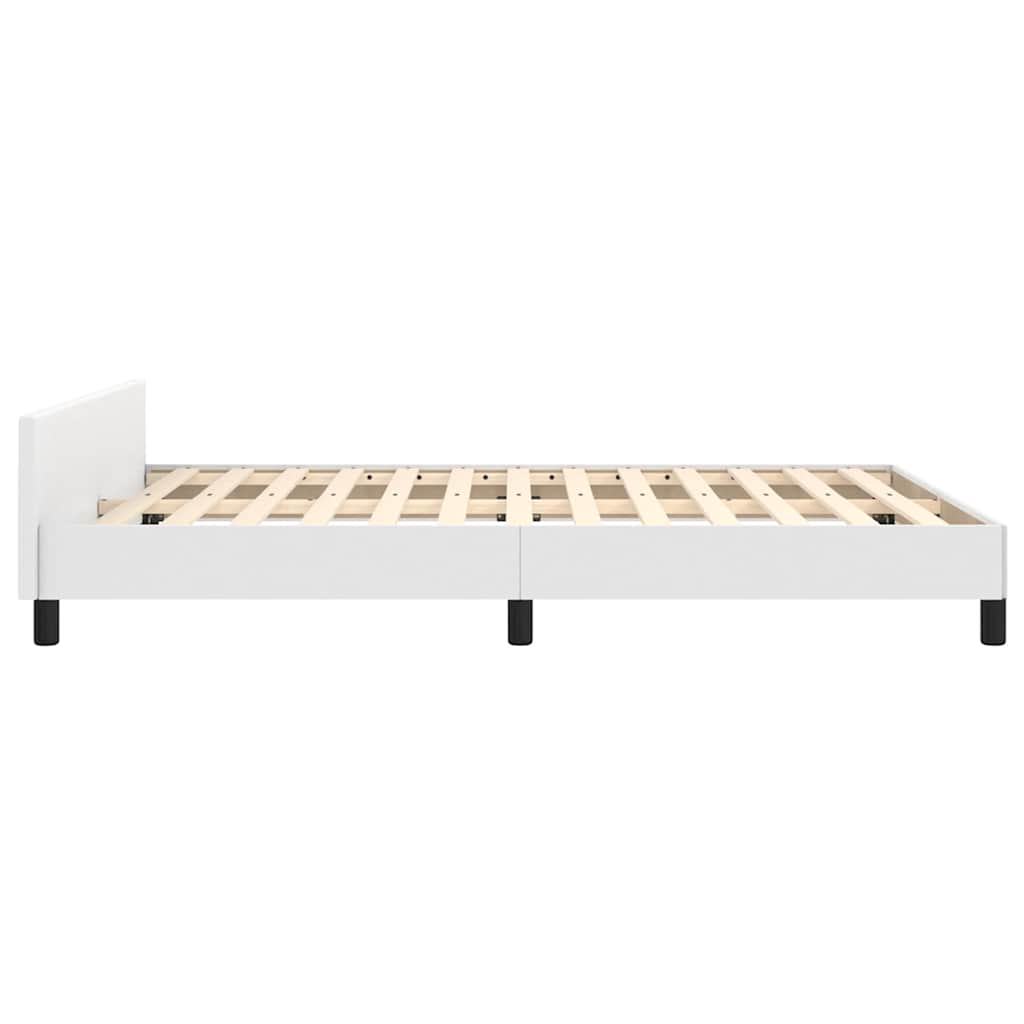 Giroletto con Testiera Bianco 140x200 cm in Similpelle