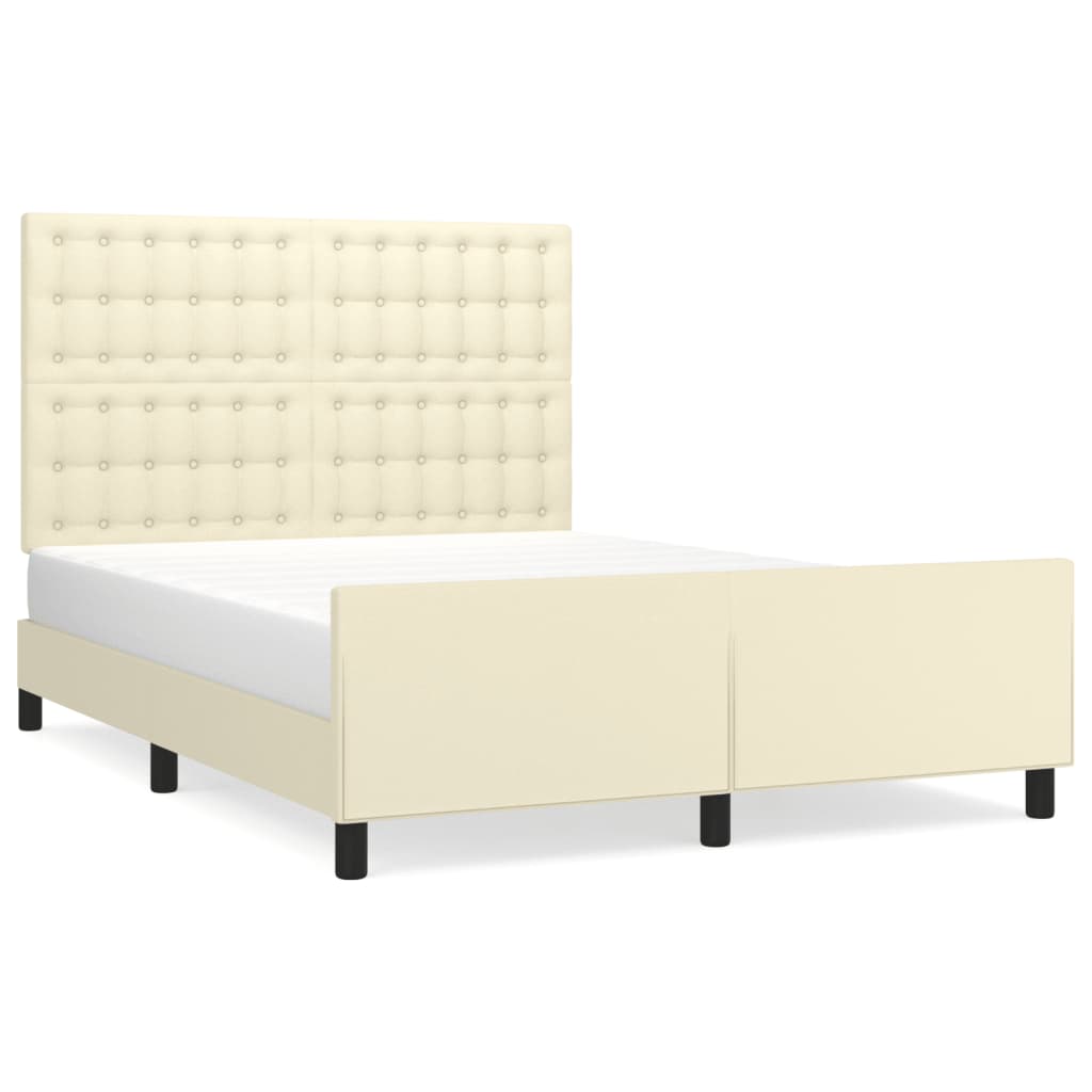 Giroletto con Testiera Crema 140x200 cm in Similpelle | homemem39