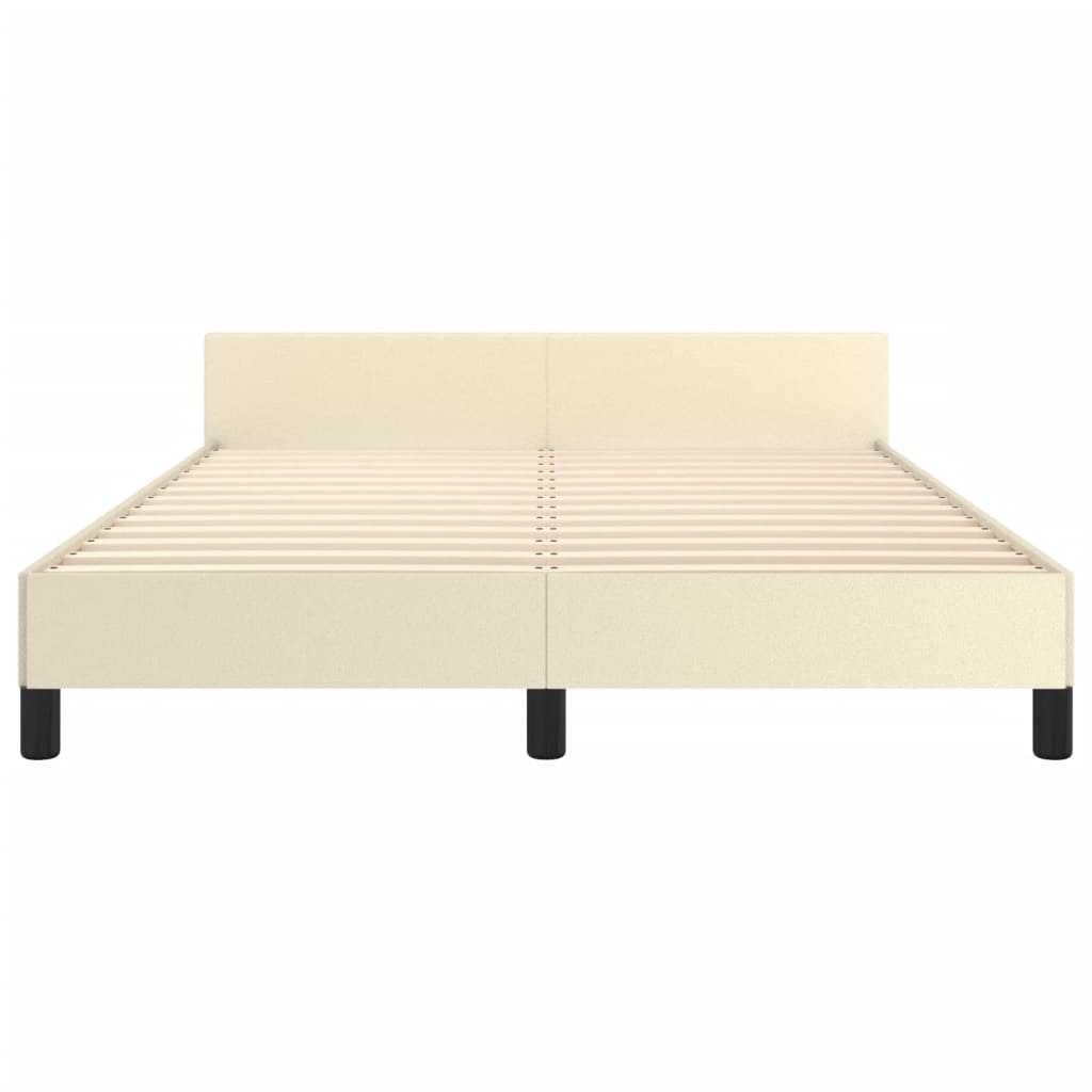 Giroletto con Testiera Crema 140x200 cm in Similpelle | homemem39