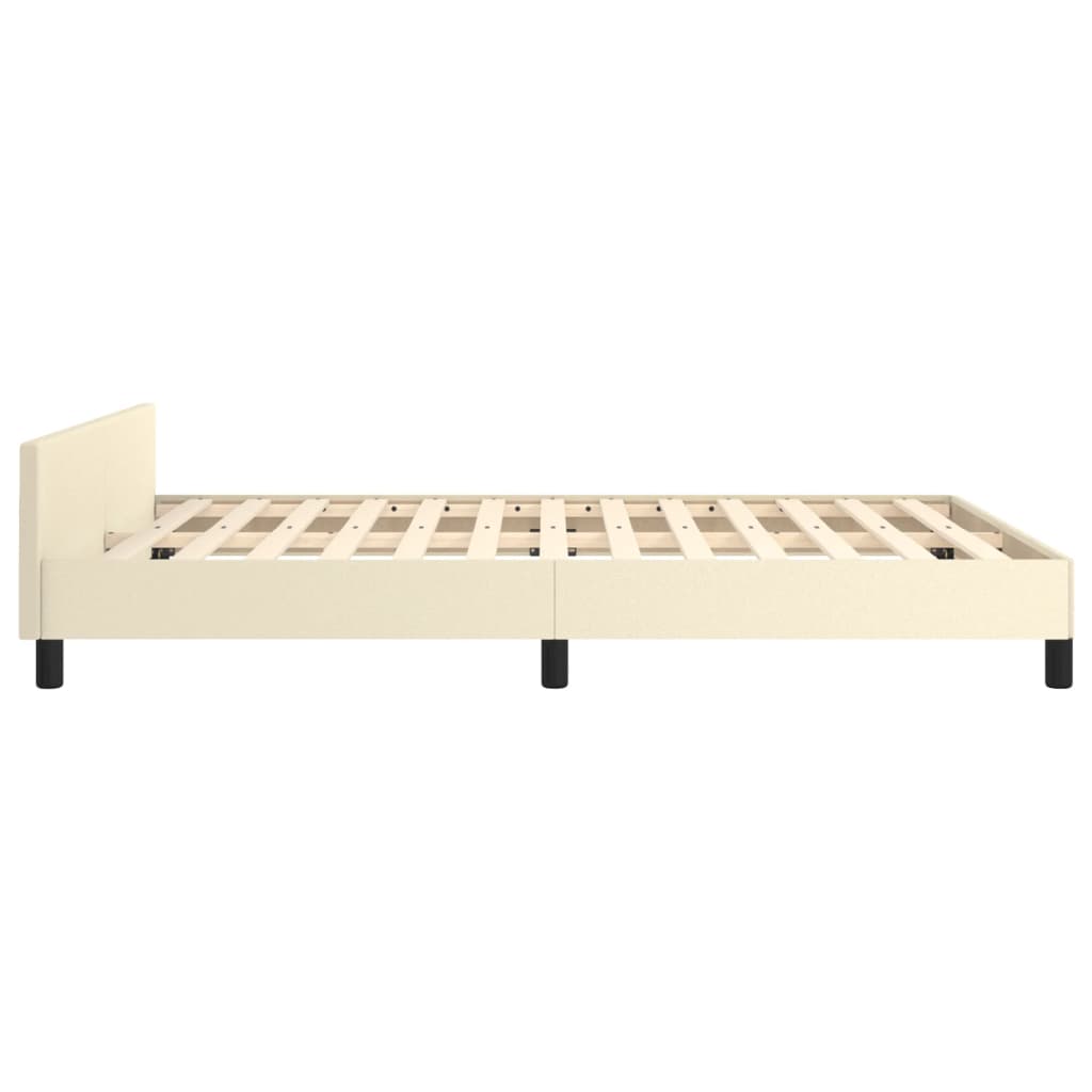 Giroletto con Testiera Crema 140x200 cm in Similpelle | homemem39