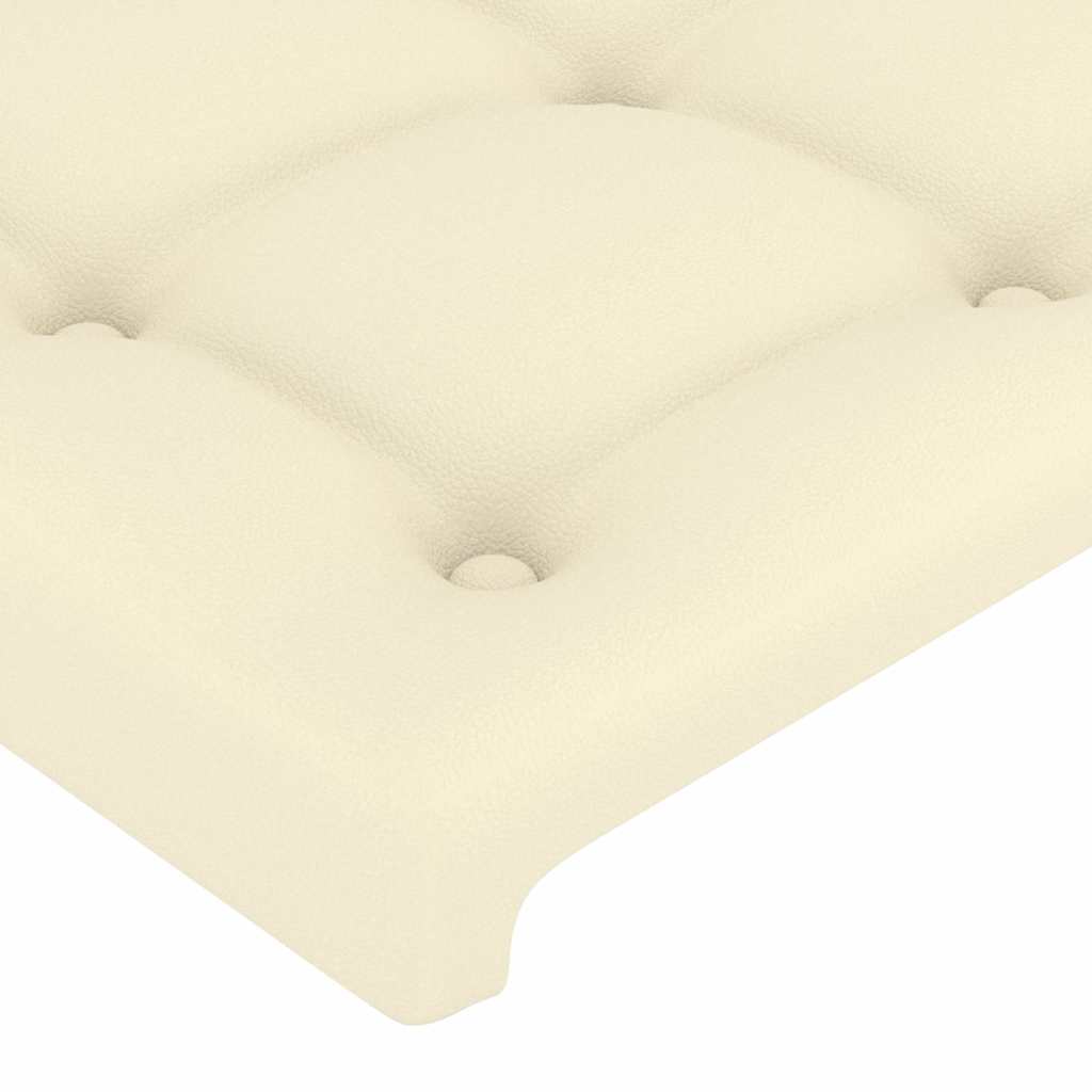 Giroletto con Testiera Crema 140x200 cm in Similpelle