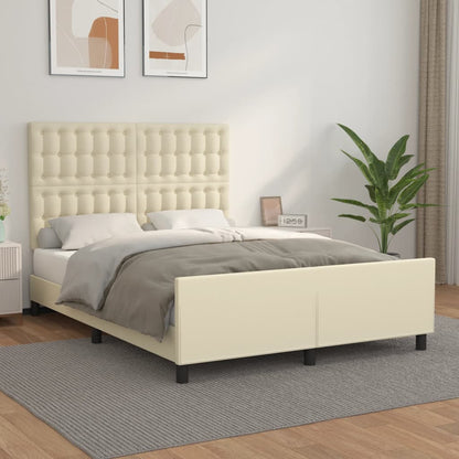 Giroletto con Testiera Crema 140x200 cm in Similpelle | homemem39