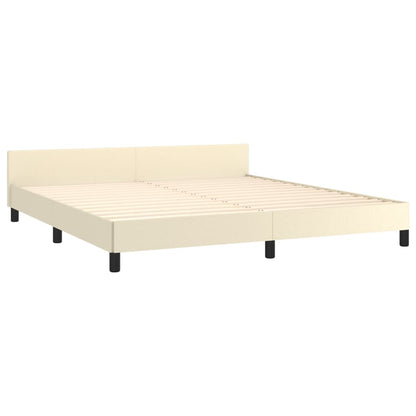Giroletto con Testiera Crema 160x200 cm in Similpelle | homemem39