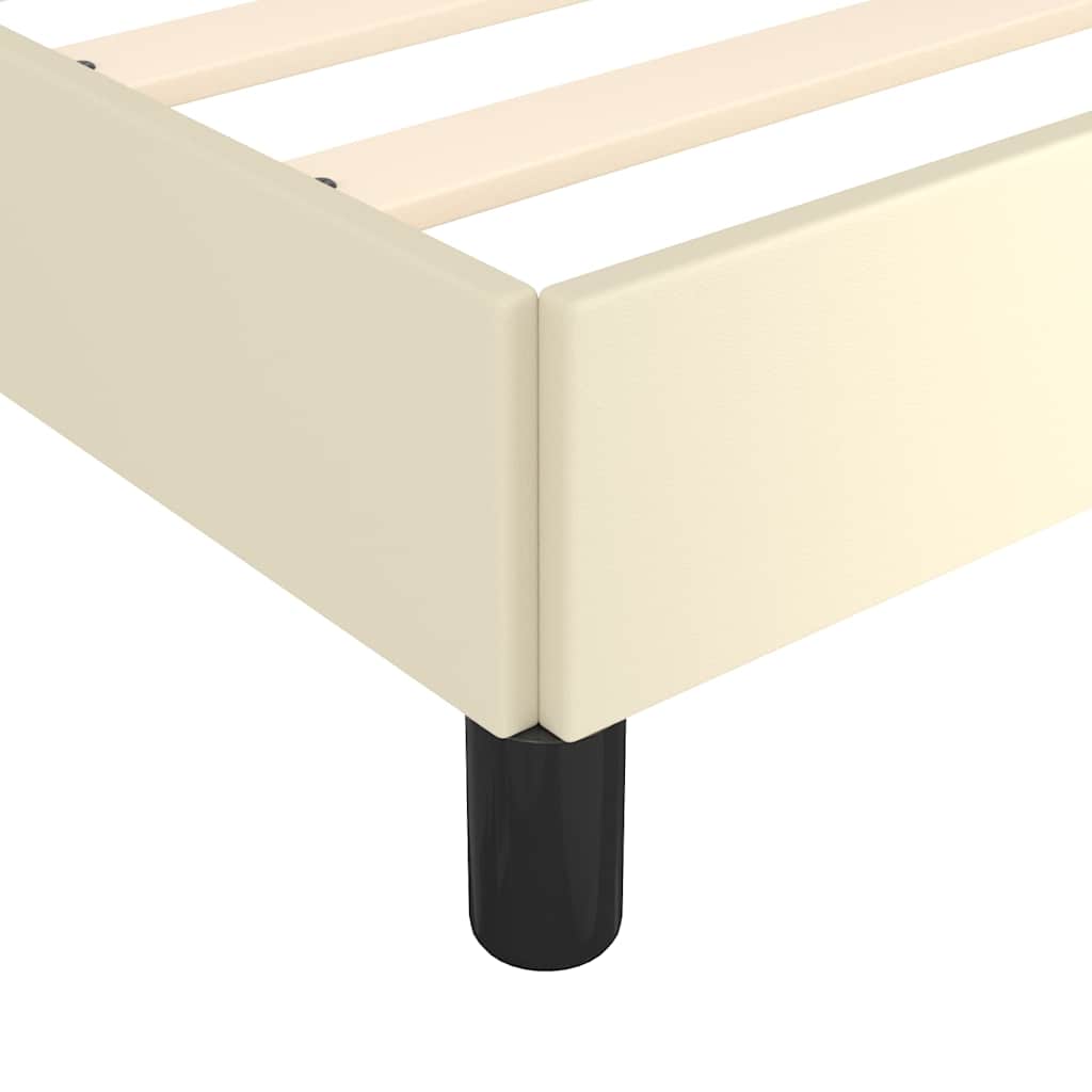 Giroletto con Testiera Crema 160x200 cm in Similpelle