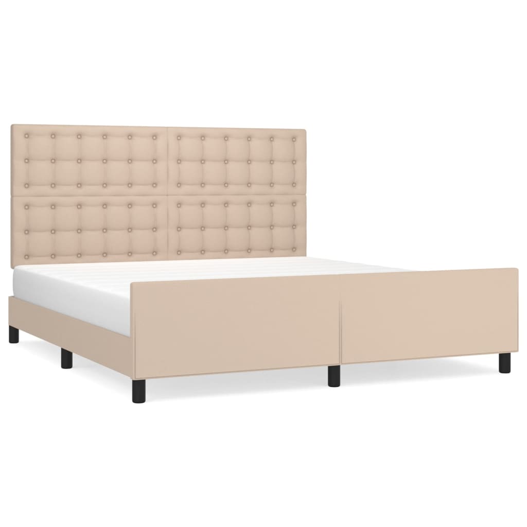 Giroletto con Testiera Cappuccino 160x200 cm in Similpelle | homemem39