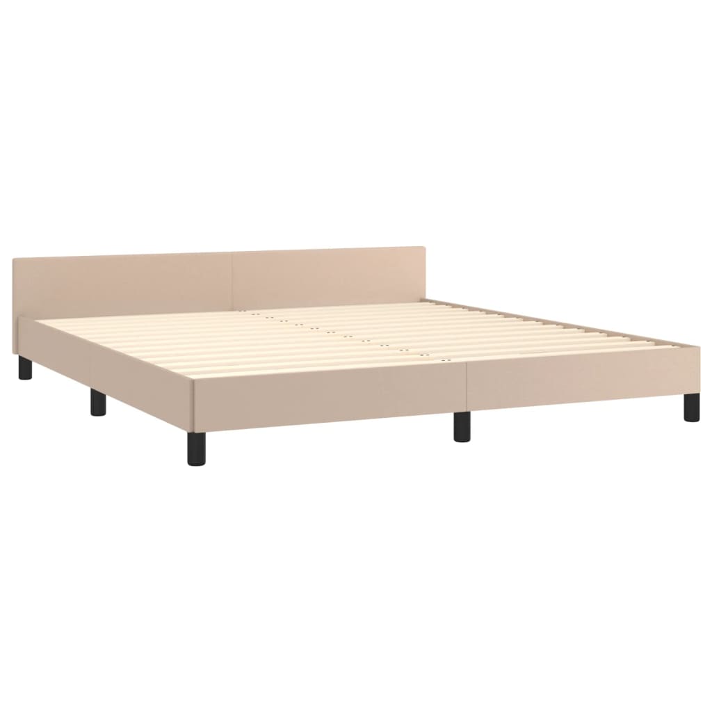 Giroletto con Testiera Cappuccino 160x200 cm in Similpelle | homemem39