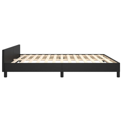 Giroletto con Testiera Nero 180x200 cm in Similpelle | homemem39