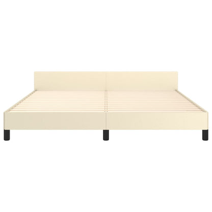 Giroletto con Testiera Crema 180x200 cm in Similpelle | homemem39