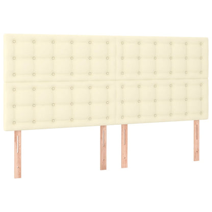 Giroletto con Testiera Crema 200x200 cm in Similpelle | homemem39