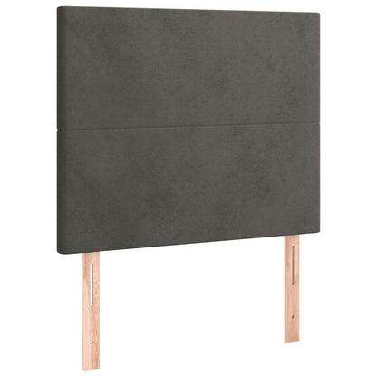 Giroletto senza Materasso Grigio Scuro 80x200 cm Velluto