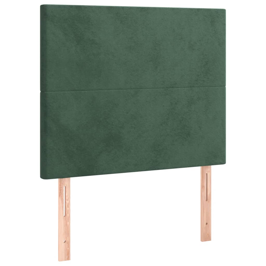 Giroletto con Testiera Verde Scuro 80x200 cm in Velluto - homemem39