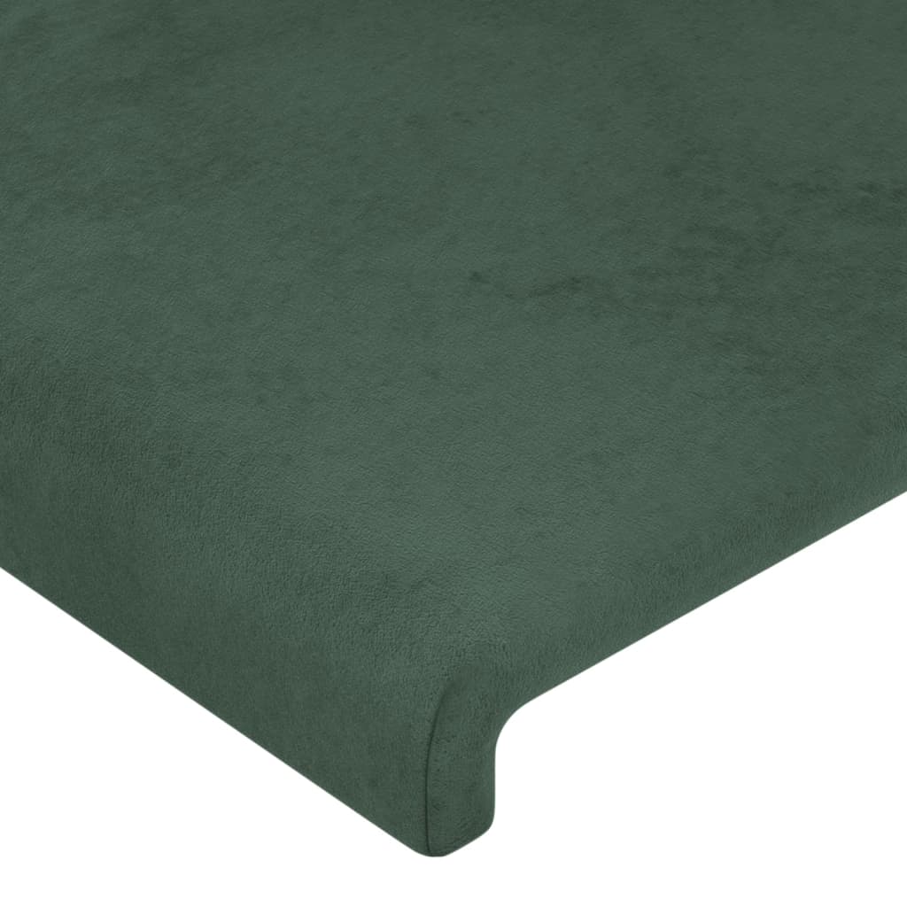 Giroletto con Testiera Verde Scuro 80x200 cm in Velluto - homemem39