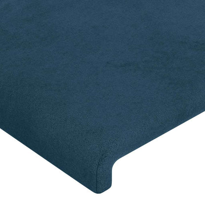 Giroletto senza Materasso Blu Scuro 80x200 cm in Velluto