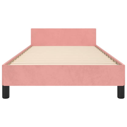 Giroletto con Testiera Rosa 80x200 cm in Velluto