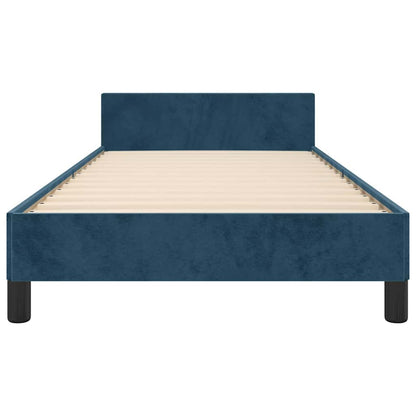 Giroletto senza Materasso Blu Scuro 90x200 cm in Velluto