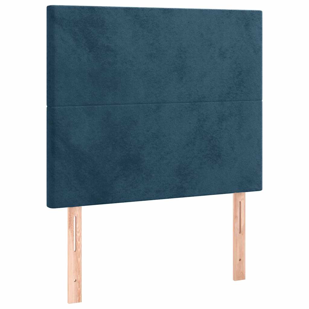 Giroletto senza Materasso Blu Scuro 90x200 cm in Velluto