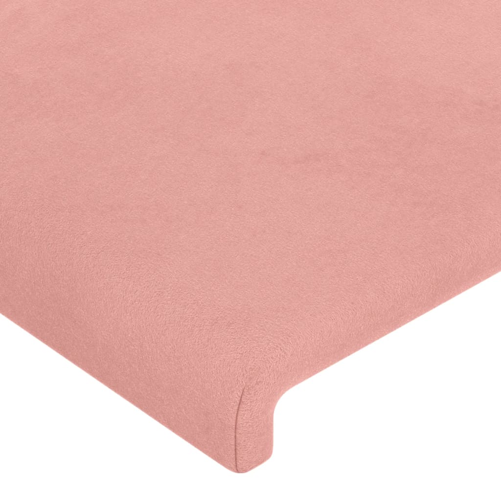 Giroletto con Testiera Rosa 90x200 cm in Velluto - homemem39