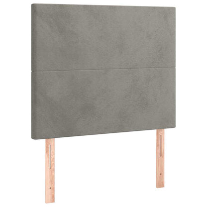 Giroletto senza Materasso Grigio Chiaro 100x200 cm Velluto