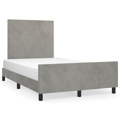 Giroletto senza Materasso Grigio Chiaro 120x200 cm Velluto - homemem39