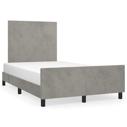 Giroletto senza Materasso Grigio Chiaro 120x200 cm Velluto
