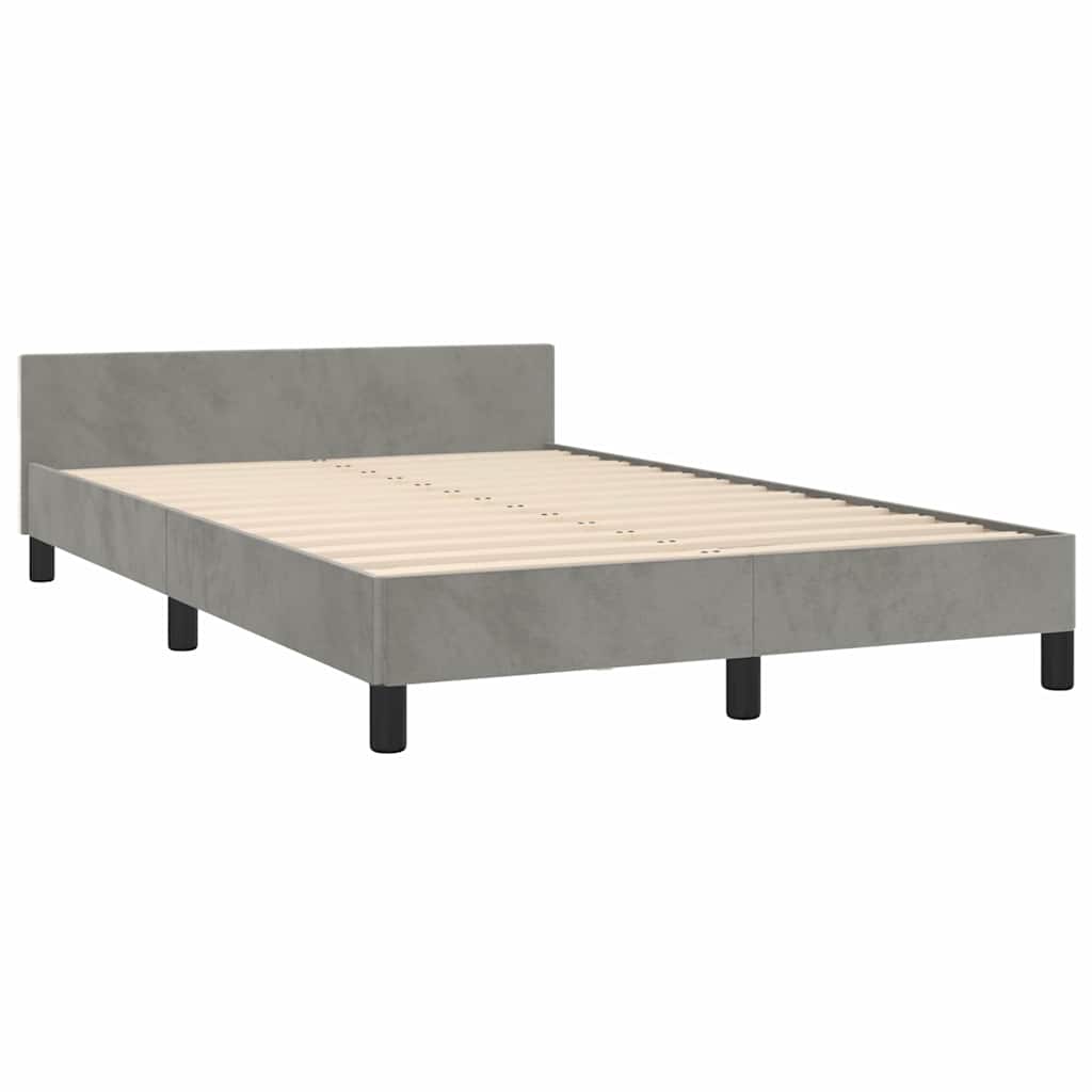 Giroletto senza Materasso Grigio Chiaro 120x200 cm Velluto